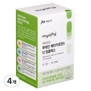 JW생활건강 마이코드 루테인 베타카로틴A 12 컴플렉스 15g, 4개, 30정