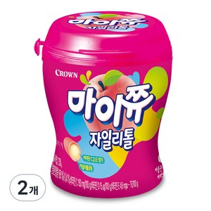 마이쮸 크라운 복숭아맛 용기, 110g, 2개