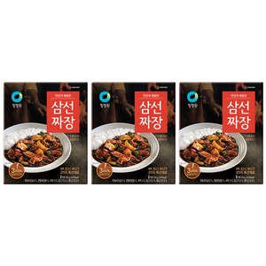 청정원 삼선짜장, 180g, 3개