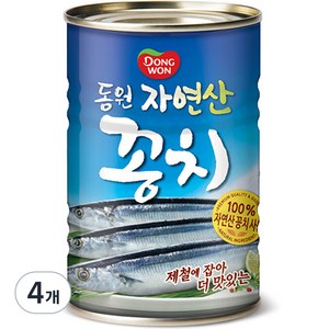 동원 자연산 꽁치, 400g, 4개