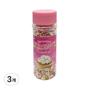 브레드가든 슈가 스트랜드 컬러 스프링클, 55g, 3개