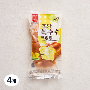 삼립 초당옥수수 크림빵, 100g, 4개