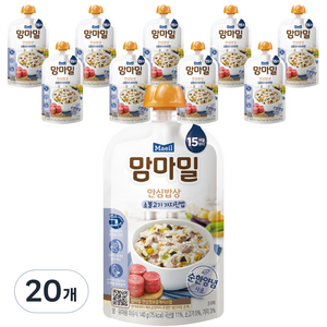 맘마밀 안심밥상 레토르트이유식 140g, 소불고기 가지진밥, 20개