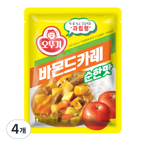 오뚜기 바몬드카레 과립형 순한맛, 1kg, 4개