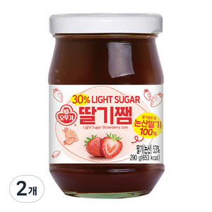 오뚜기 Light sugar 딸기쨈, 290g, 2개