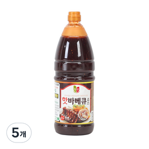 첫맛 청우식품 핫베비큐 소스, 2.05kg, 5개