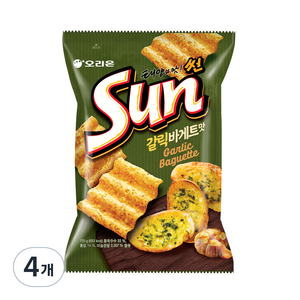 오리온 태양의 맛! 썬 갈릭바게트맛, 135g, 4개