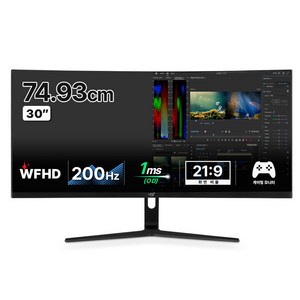 어드밴스원 WFHD 200HZ 보더리스 게이밍 모니터, 75cm, AD-C3021F200(일반)