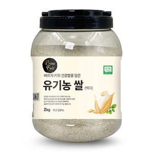 Pime Field 2024년산 햅쌀 유기농 쌀 백미, 상등급, 2kg, 1개