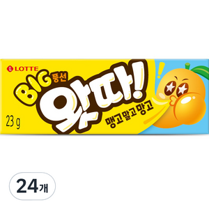 롯데웰푸드 빅풍선 왓따 맹고말고망고, 23g, 24개