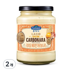 폰타나 라치오 베이컨 까르보나라 파스타소스, 430g, 2개