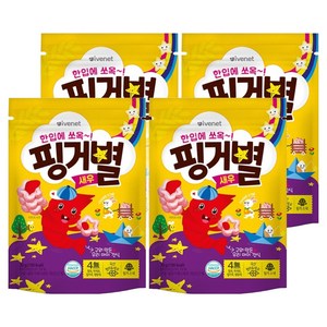 아이배냇 아동용 핑거별 쌀과자, 새우맛, 4개
