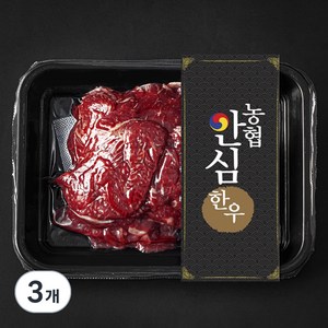 농협안심한우 정육 1+등급 불고기용 (냉장), 300g, 3개