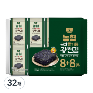 농협 들기름 광천김, 64g, 2개