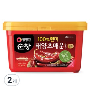 청정원순창 태양초 매운고추장 골드, 3kg, 2개