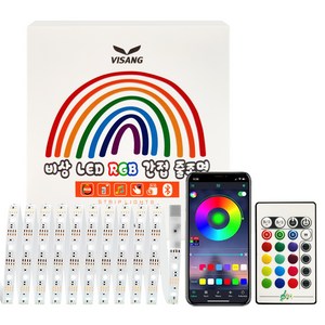 비상 LED RGB 간접 줄조명 80구, 혼합색상, 1개