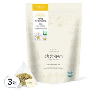 다비앙 유기농 캐모마일 티백, 1.5g, 20개입, 3개