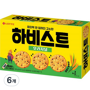 롯데웰푸드 하비스트 오리지널, 300g, 6개