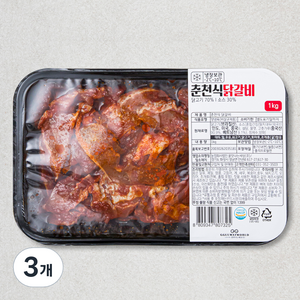 꿀맛나는세상 춘천식 닭갈비 (냉장), 1kg, 3개