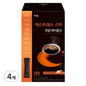 에스프레소스틱 쟈뎅 로얄 헤이즐넛 콜롬비아 수프리모 커피, 1g, 100개입, 4개