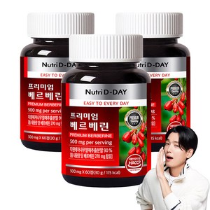 뉴트리디데이 프리미엄 베르베린 30g, 3개, 60정