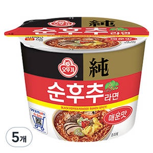 오뚜기 순후추 라면 매운맛 105g, 5개