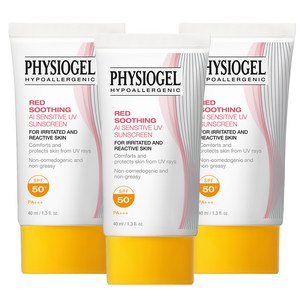 피지오겔 레드 수딩 AI 선스크린 SPF50+ PA+++, 40ml, 3개