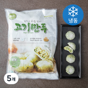 굿푸드 만요담 고기만두 (냉동), 1200g, 5개