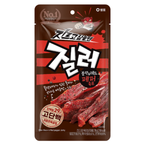 질러 블랙 & 레드 페퍼 육포, 1개, 70g