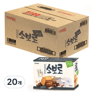 크라운 소복소복 소보로 과자, 240g, 20개