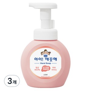 아이깨끗해 항균 폼 핸드솝 모이스처라이징 복숭아향, 250ml, 3개