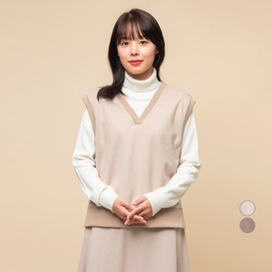 캐럿 여성 하운드투스 양기모 조끼