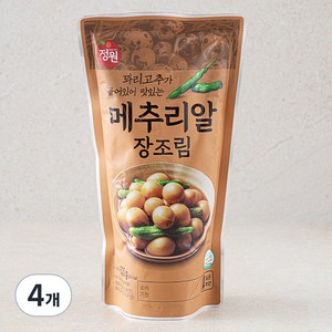 정원식품 꽈리고추가 들어있어 맛있는 메추리알 장조림, 500g, 4개