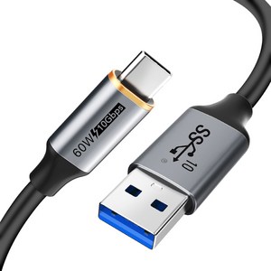 케이블타임 10Gbps USB3.2 A-C타입 초고속 케이블 CA60, 1m, 혼합색상, 1개