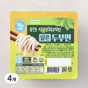 풀무원 식물성지구식단 두부면 얇은면, 100g, 4개