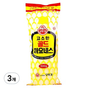 오뚜기 고소한 골드 마요네즈, 500g, 3개