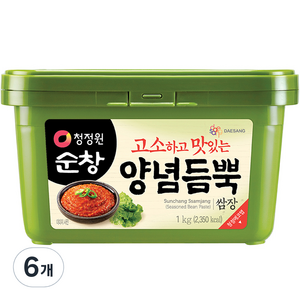 청정원 순창 양념듬뿍 쌈장, 1kg, 6개
