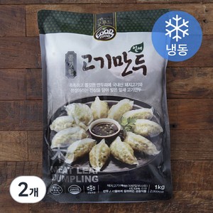 굿푸드 쫄깃한 잎새 고기만두 (냉동), 1kg, 2개