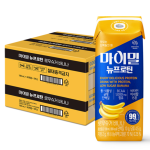 마이밀 뉴프로틴 로우슈거 바나나 드링크믹스RTD, 190ml, 60개