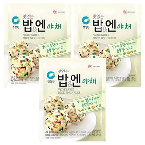 청정원 맛있는 밥엔 야채 후리가케, 24g, 3개