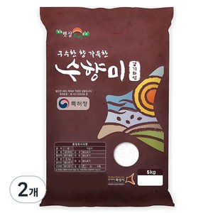 수향미 2024년산 햅쌀 골든퀸 3호 백미, 특등급, 5kg, 2개