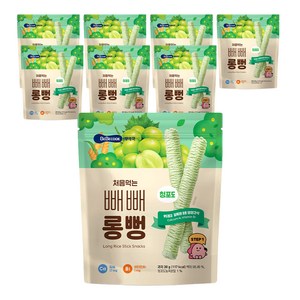 베베쿡 처음먹는 빼빼롱뻥, 30g, 8개, 청포도