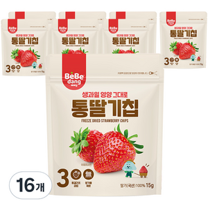 베베당 동결건조 과일칩 15g, 딸기, 16개