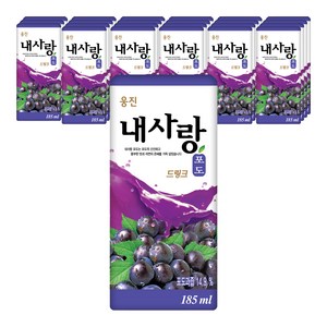 웅진 내사랑 포도주스 드링크팩, 185ml, 24개