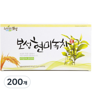 녹차수도보성 현미녹차 티백, 1.5g, 100개입, 2개