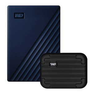 WD My Passport For Mac 휴대용 외장하드 + 파우치, 5TB, 네이비