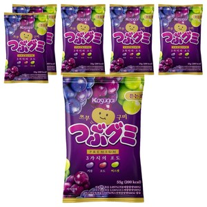 카수가이 쯔부구미 3가지의 포도 젤리, 6개, 55g