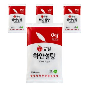 큐원 하얀 설탕, 3kg, 4개