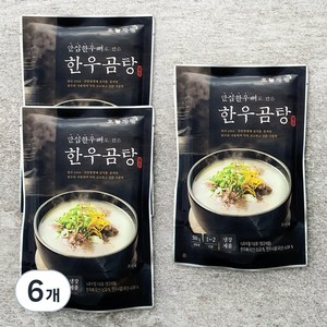 오늘차림 안심한우뼈로 만든 한우다 한우곰탕 냉장, 500g, 6개