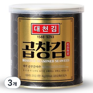 대천김 곱창김 캔, 30g, 3개